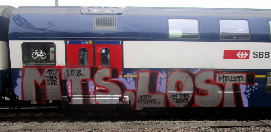 MTS LOST SBB S-Bahn graffiti zrich train