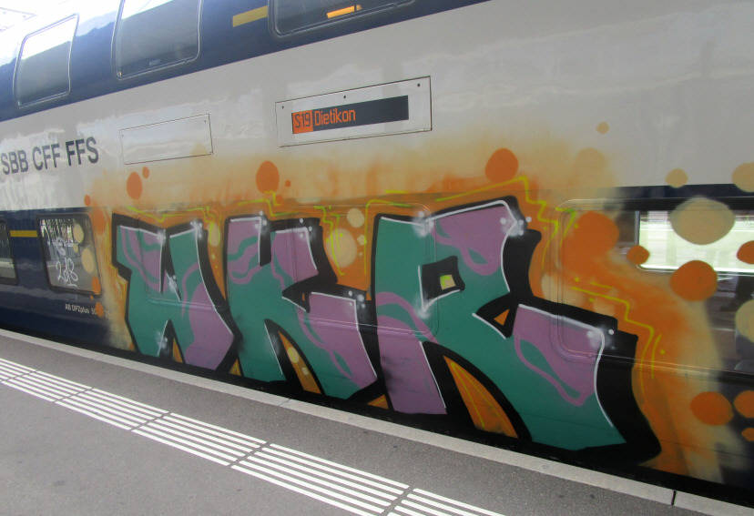 WKR SBB train graffit zrich
