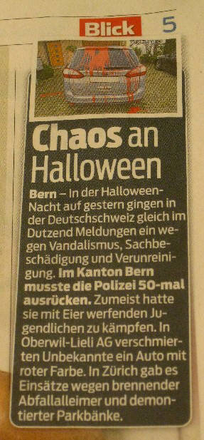 halloween chaos in zurich switzerland halloween 2013