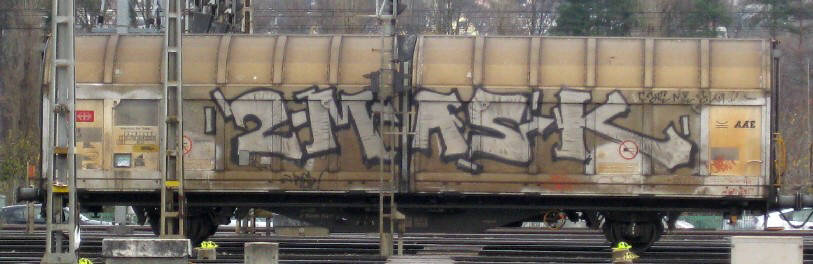 2-MASK SBB gterwagen graffiti zrich