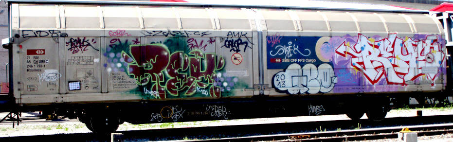 REK SBB-gterwagen graffiti
