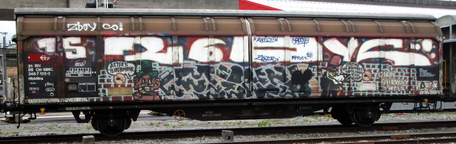 EDE WOLF ONA RAILWAY HELL NOFX SBB-gterwagen graffiti