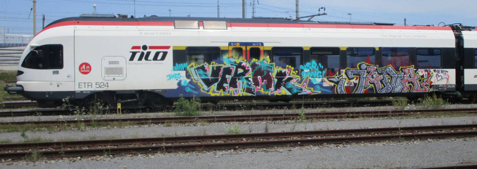 TILO train graffiti Zrich. Ticino Lombardia S-Bahn