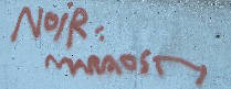 NOIR MARAOST graffiti  tag Zrich Hardbrcke