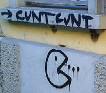 CUNT graffiti zrich aussersihl kernstrasse