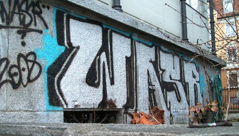 WASR Graffiti Zrich. 2008 erstellt. 2009 weggemacht.