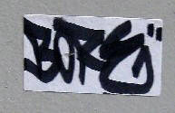 BORE graffiti tag sticker zrich