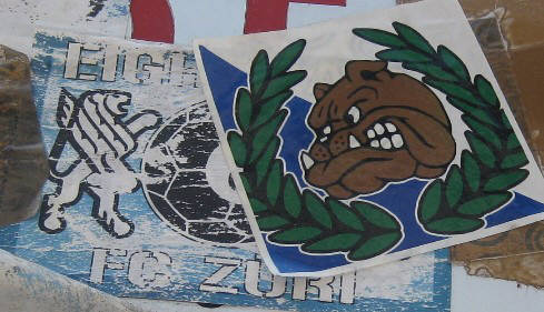 BULLDOGS ZRICH 1998. GCZ GRASSHOPPERS CLUB ZRICH FANS BULLDOGS ZRICH