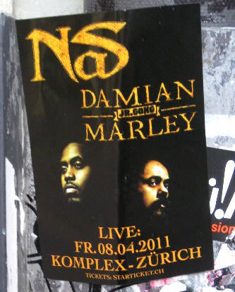 NAS and DAMIAN MARLEY live in concert in zurich switzerland at the KOMPLEX on friday, april 8, 2011